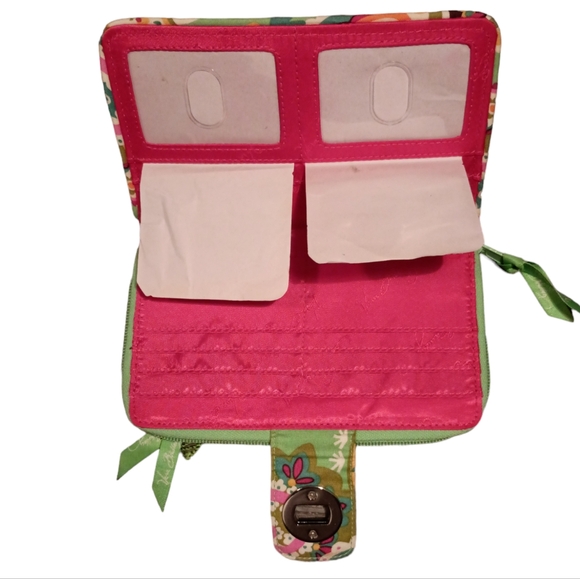Vera Bradley Turn Lock Wallet"Tutti-frutti" pattern Paisley. Multiple colors. - Picture 4 of 7